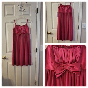 BNWT GORGEOUS SATIN BOW Jessica McClintock Girls Sz 8 Short Fancy Dress!…